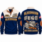Blockmason Clean Courses Sports Sweatshirt Navy front and back