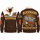 Blockmason Course Perfection Sports Sweatshirt Brown front and back