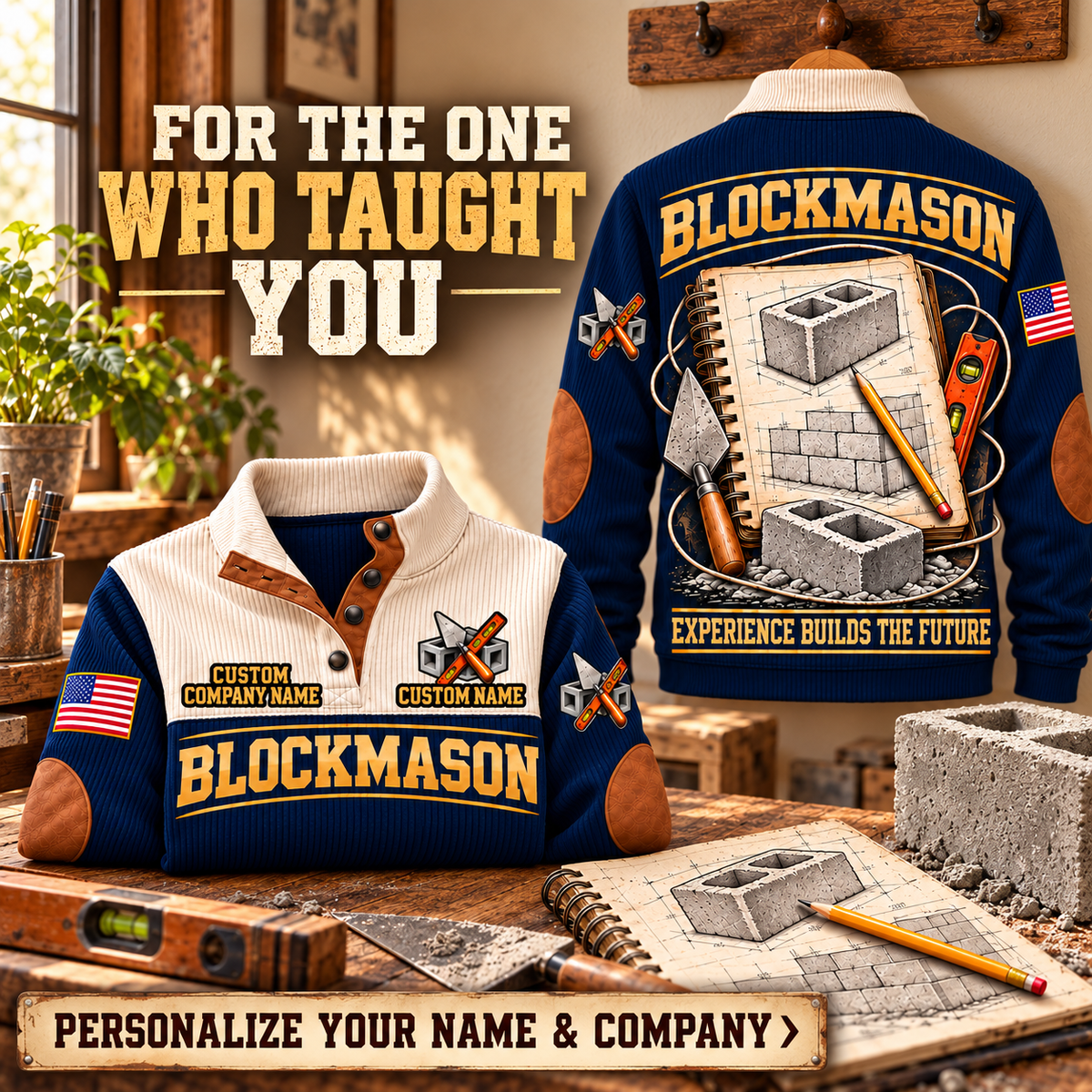 Blockmason Knowledge Carried Forward Sports Sweatshirt Navy listing hero