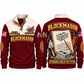 Blockmason Knowledge Carried Forward Sports Sweatshirt Jujube Red front and back