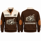 Blockmason Measured Craft Sports Sweatshirt Brown front and back
