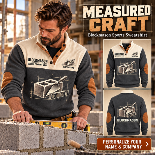 Blockmason Measured Craft Sports Sweatshirt Grey listing hero