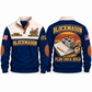 Blockmason Plan Check Build Sports Sweatshirt Navy front and back