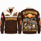 Blockmason Shift Finished Sports Sweatshirt Brown front and back