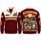 Blockmason Shift Finished Sports Sweatshirt Jujube Red front and back