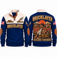Bricklayer Building Tomorrow Sports Sweatshirt Navy front and back