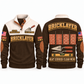 Bricklayer Clean Courses Sports Sweatshirt Brown front and back