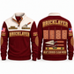 Bricklayer Clean Courses Sports Sweatshirt Jujube Red front and back