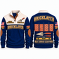 Bricklayer Clean Courses Sports Sweatshirt Navy front and back