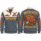 Bricklayer Course Perfection Sports Sweatshirt Grey front and back