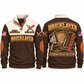 Bricklayer Knowledge Carried Forward Sports Sweatshirt Brown front and back