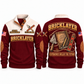 Bricklayer Knowledge Carried Forward Sports Sweatshirt Jujube Red front and back
