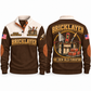 Bricklayer Masonry Crew Sports Sweatshirt Brown front and back