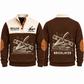 Bricklayer Measured Craft Sports Sweatshirt Brown front and back