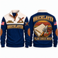 Bricklayer Plan Check Build Sports Sweatshirt Navy front and back