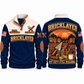 Bricklayer Shift Finished Sports Sweatshirt Navy front and back