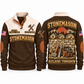 Stonemason Building Tomorrow Sports Sweatshirt Brown front and back