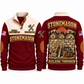 Stonemason Building Tomorrow Sports Sweatshirt Jujube Red front and back