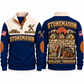 Stonemason Building Tomorrow Sports Sweatshirt Navy front and back
