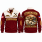 Stonemason Built With Care Sports Sweatshirt Jujube Red front and back
