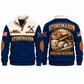Stonemason Built With Care Sports Sweatshirt Navy front and back