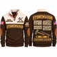 Stonemason Clean Courses Sports Sweatshirt Brown front and back
