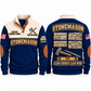 Stonemason Clean Courses Sports Sweatshirt Navy front and back