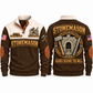 Stonemason Hands Behind the Wall Sports Sweatshirt Brown front and back