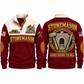 Stonemason Hands Behind the Wall Sports Sweatshirt Jujube Red front and back
