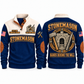 Stonemason Hands Behind the Wall Sports Sweatshirt Navy front and back