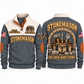 Stonemason Masonry Crew Sports Sweatshirt Grey front and back