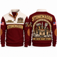 Stonemason Masonry Crew Sports Sweatshirt Jujube Red front and back