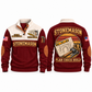 Stonemason Plan Check Build Sports Sweatshirt Jujube Red front and back
