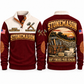 Stonemason Shift Finished Sports Sweatshirt Jujube Red front and back