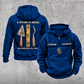 Blockmason Lifetime of Making Vintage Hoodie Dark Blue front and back