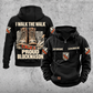 Blockmason Proud Walk Vintage Hoodie Black front and back