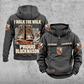 Blockmason Proud Walk Vintage Hoodie Dark Gray front and back