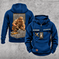 Blockmason Ready Every Day Portrait Vintage Hoodie Dark Blue front and back