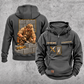 Blockmason Ready Every Day Portrait Vintage Hoodie Dark Gray front and back