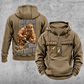 Blockmason Ready Every Day Portrait Vintage Hoodie Kaki front and back