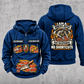 Bricklayer Heritage Crest Vintage Hoodie Dark Blue front and back