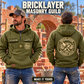 Bricklayer Masonry Guild Vintage Hoodie Olive Green listing hero