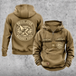 Bricklayer Masonry Guild Vintage Hoodie Khaki front and back
