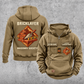 Bricklayer Masonry Society Vintage Hoodie Khaki front and back
