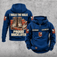 Bricklayer Proud Walk Vintage Hoodie Dark Blue front and back