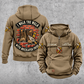 Bricklayer Walk the Walk Badge Vintage Hoodie Kaki front and back