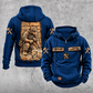 Stonemason Daily Commitment Portrait Vintage Hoodie Dark Blue front and back