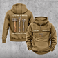 Stonemason Lifetime of Making Vintage Hoodie Khaki front and back