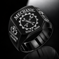 Mechanic Classic Emblem ring in Black, showing CUSTOM NAME and SINCE 2000