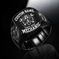 Mechanic Bold Lettering ring in Black, showing CUSTOM NAME and SINCE 2000